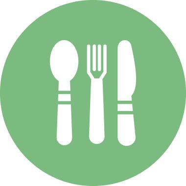 Kaşık, çatal ve bıçak, çatal bıçak vektör illüstrasyonu