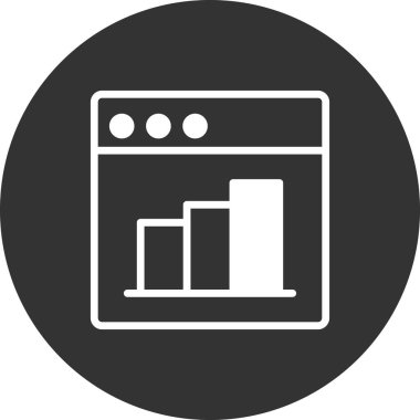 Web istatistik simgesi, vektör illüstrasyonu