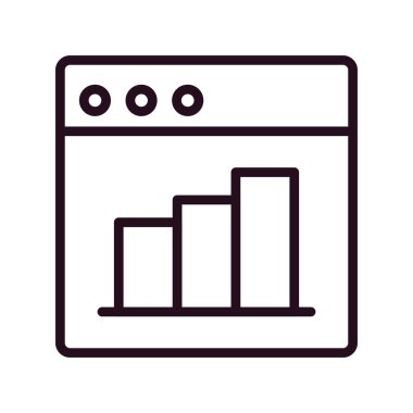 Web istatistik simgesi, vektör illüstrasyonu