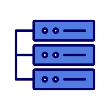Veritabanı basit simgesi, vektör çizim