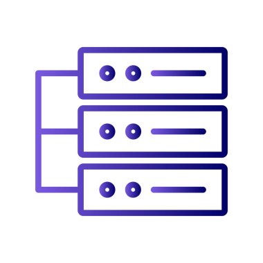 Veritabanı basit simgesi, vektör çizim