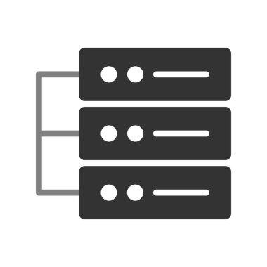 Veritabanı basit simgesi, vektör çizim