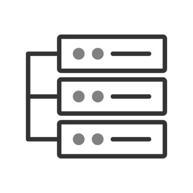 Veritabanı basit simgesi, vektör çizim