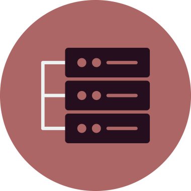 Veritabanı basit simgesi, vektör çizim