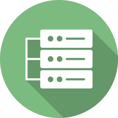 Veritabanı basit simgesi, vektör çizim