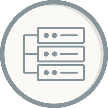 Veritabanı basit simgesi, vektör çizim