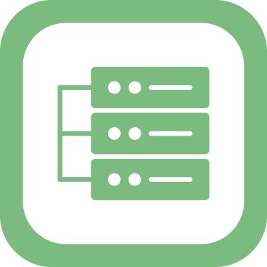 Veritabanı basit simgesi, vektör çizim