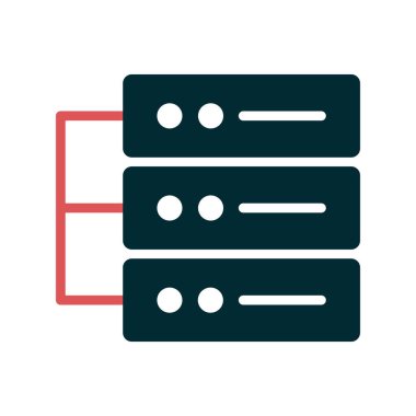 Veritabanı basit simgesi, vektör çizim