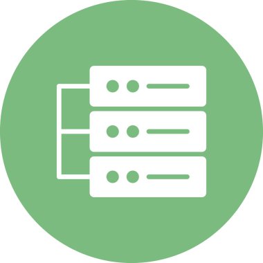 Veritabanı basit simgesi, vektör çizim