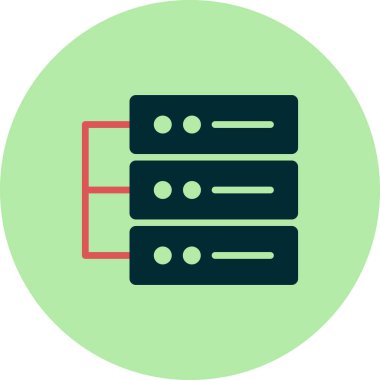 Veritabanı basit simgesi, vektör çizim