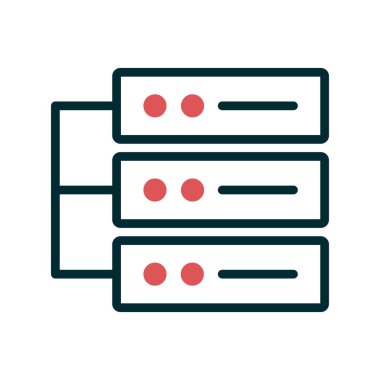 Veritabanı basit simgesi, vektör çizim