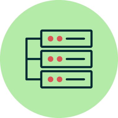 Veritabanı basit simgesi, vektör çizim