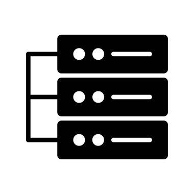 Veritabanı basit simgesi, vektör çizim