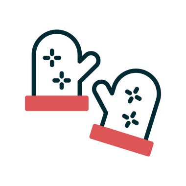 Kış Eldivenleri vektör illüstrasyonu