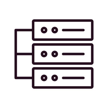 Veritabanı basit simgesi, vektör çizim