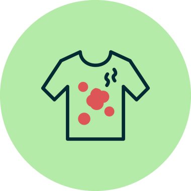 Kirli gömlek, vektör illüstrasyon basit tasarım simgesi