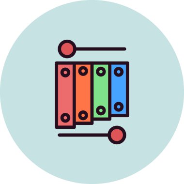 ksilofon simge vektör çizim