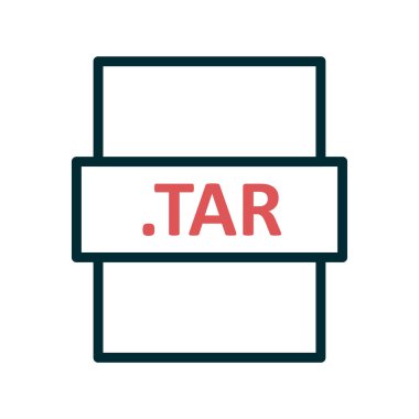 TAR dosya biçimi, basit vektör illüstrasyonu