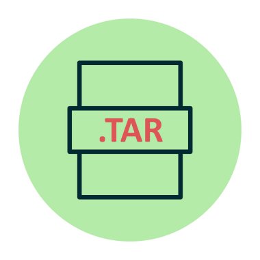 TAR dosya biçimi, basit vektör illüstrasyonu