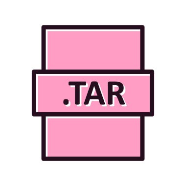 TAR dosya biçimi, basit vektör illüstrasyonu