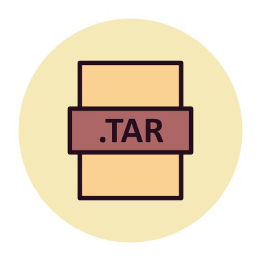 TAR dosya biçimi, basit vektör illüstrasyonu