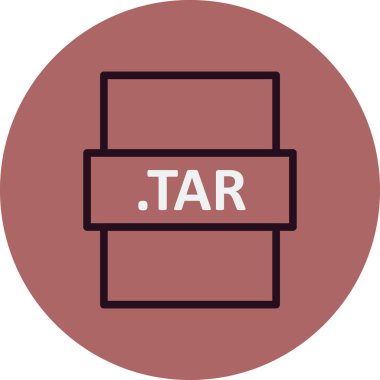 TAR dosya biçimi, basit vektör illüstrasyonu