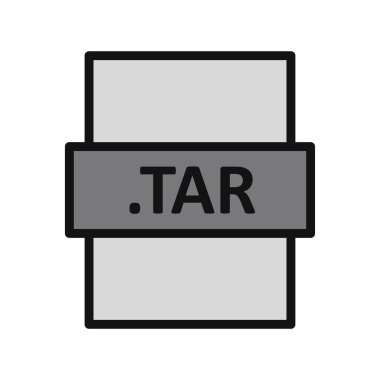 TAR dosya biçimi, basit vektör illüstrasyonu