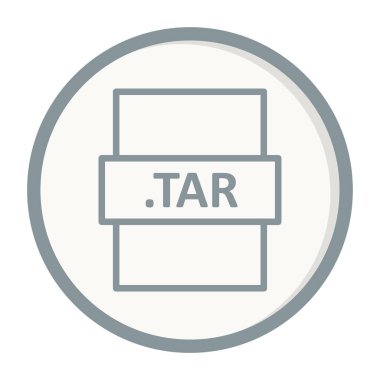 TAR dosya biçimi, basit vektör illüstrasyonu