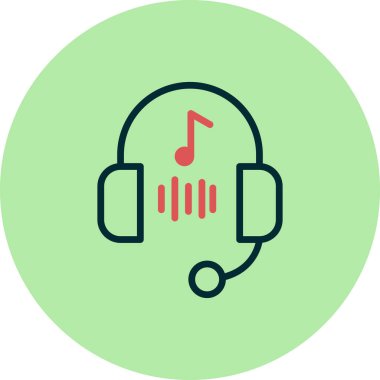 kulaklıklar basit vektör illüstrasyon tasarımı