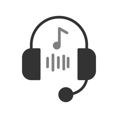 kulaklıklar basit vektör illüstrasyon tasarımı