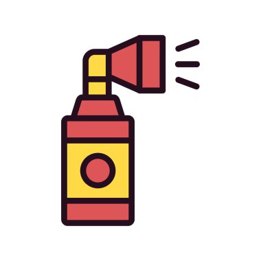 Hava Boynuzu simgesi vektörü. İnce çizgi işareti. izole edilmiş sınır sembolü çizimi