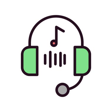 kulaklıklar basit vektör illüstrasyon tasarımı