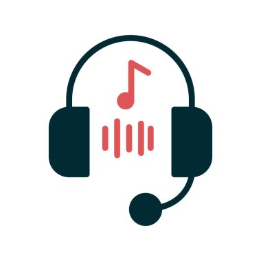 kulaklıklar basit vektör illüstrasyon tasarımı