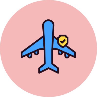 Moda tarzında izole edilmiş uçak simgesi