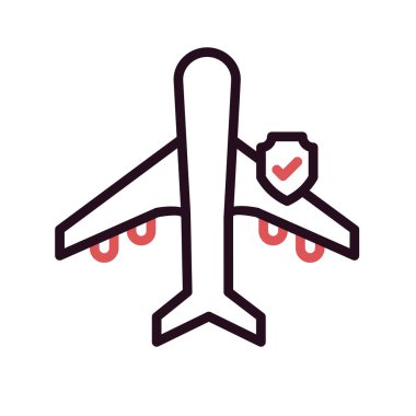 Moda tarzında izole edilmiş uçak simgesi