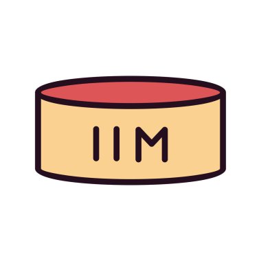 Son kullanma tarihi yemek, web simgesi basit illüstrasyon