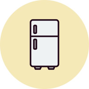 buzdolabı vektör simgesi çizelgesi çizimi