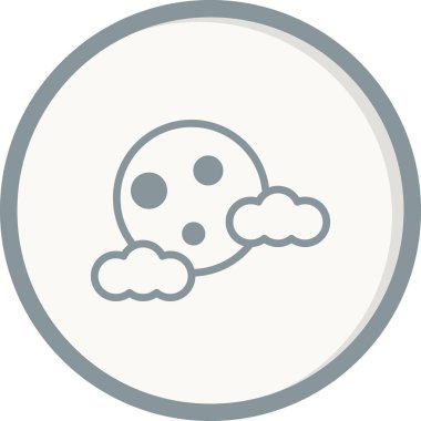 Ay. Web simgesi basit illüstrasyon 