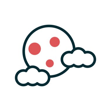 Ay. Web simgesi basit illüstrasyon 