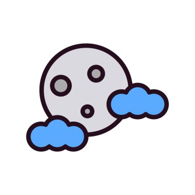 Ay. Web simgesi basit illüstrasyon 