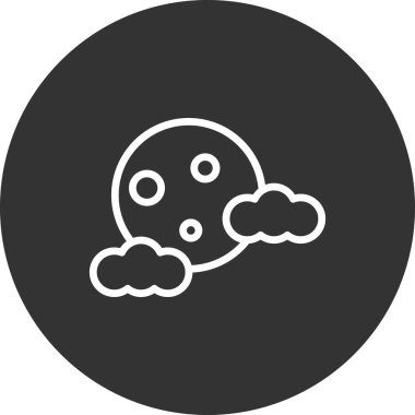 Ay. Web simgesi basit illüstrasyon 