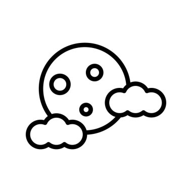 Ay. Web simgesi basit illüstrasyon 