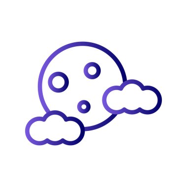 Ay. Web simgesi basit illüstrasyon 