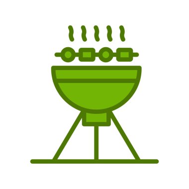 Barbekü basit vektör resimlemesi