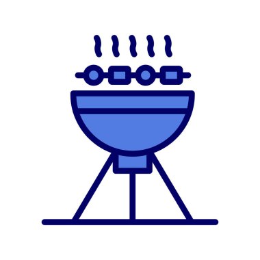 Barbekü basit vektör resimlemesi
