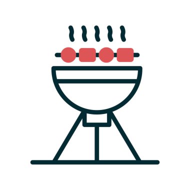 Barbekü basit vektör resimlemesi