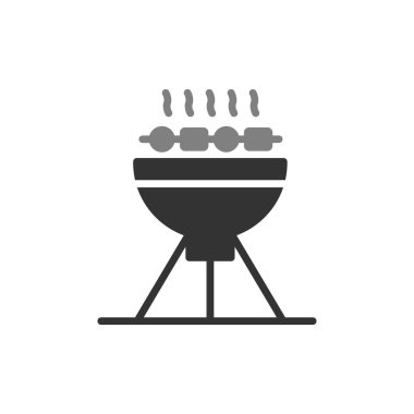 Barbekü basit vektör resimlemesi