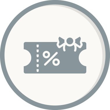 Hediye çeki vektör renk simgesi