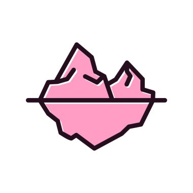 Buzul ikonu. vektör izole.