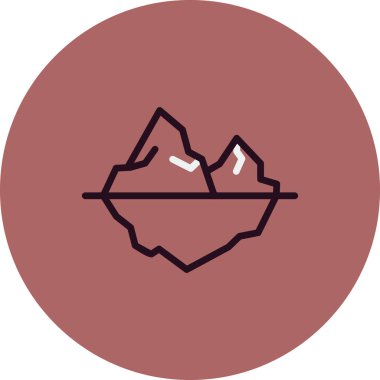 Buzul ikonu. vektör izole.